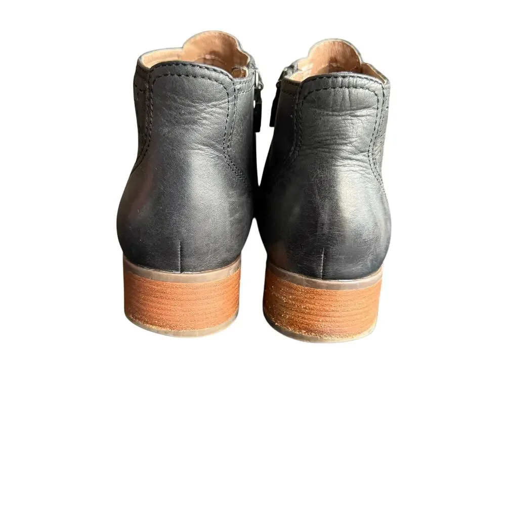 Dansko Liberty Ankle Booties Women’s Black Burnished‎ Nappa Leather - Size 36